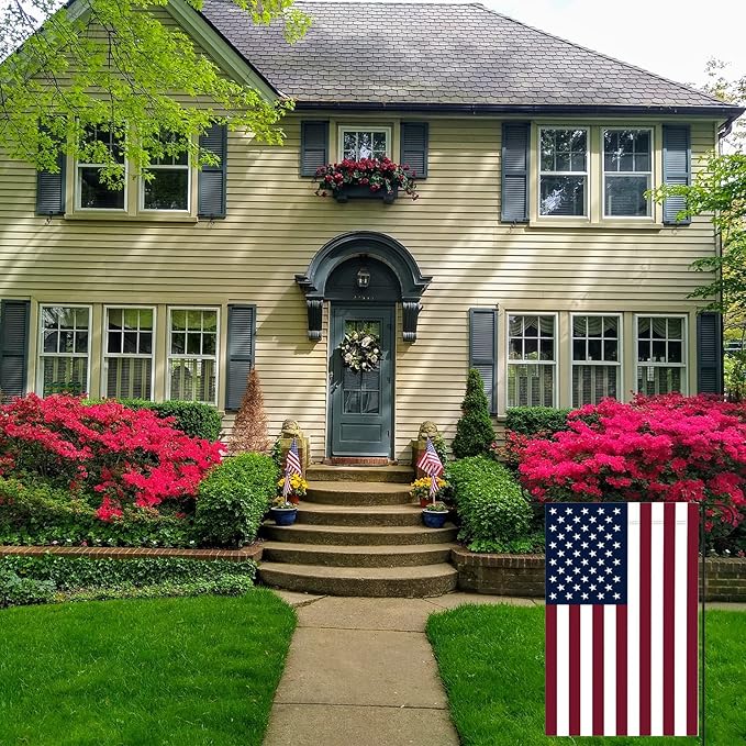 American Flag USA Garden Flag 12 x 18 - Patriotic Double Sided Small Flags for Yard-Ruum Studio Home