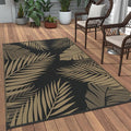 GENIMO Outdoor Rug 3' x 5' Waterproof for Patios Clearance, Reversible Outdoor Plastic Straw Camping Rug Carpet, Large Area Rugs Mats for RV, Camper, Deck, Balcony, Porch, Beach, Picnic, Black&Brown-Ruum Studio Home