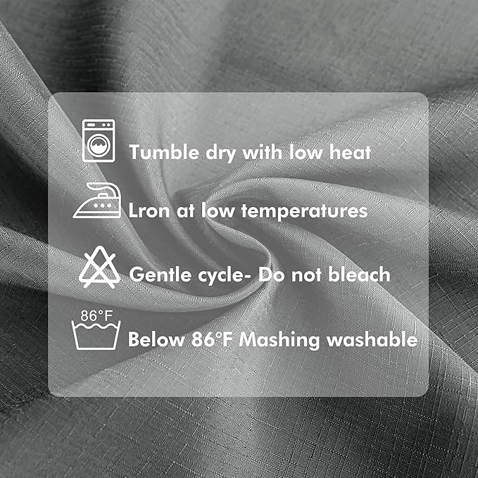 HolidayIdeas 4 Panels Linen Outdoor Curtains for Patio Waterproof Curtains 95 Inch Length-Indoor/Outdoor Curtains Weatherproof, Privacy for Pergola, Porch, Gazebo-110 Wide x 95" Long Light Grey-Ruum Studio Home