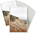 Haus and Hues 24x36 White Oak Wood Picture Frames Set of 15 - Premium Bulk Picture Frames 24x36 Bundle - Elegant Gallery Wall Frame Set for Posters, Art Display - Ideal for Wall Decor in Home & Office-Ruum Studio Home