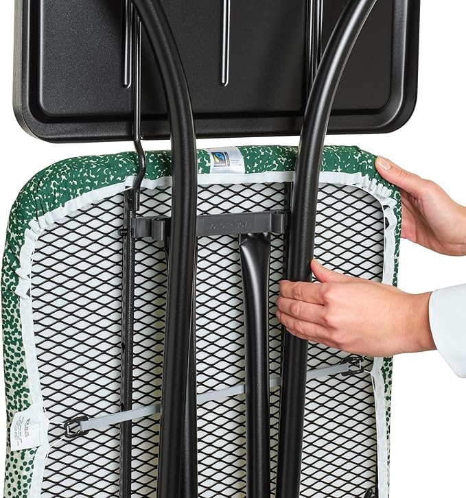 Brabantia - Ironing Board C - Extra Large Steam Unit Holder - Adjustable in Height - Non-Slip Rubber Feet - 100% Fair Trade Cotton Cover with Foam Layer - Foldable XL Unit - New Dawn - 49 x 18 inches-Ruum Studio Home