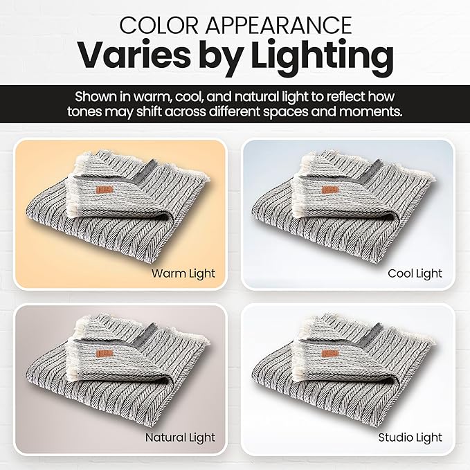 Gold Case Throw Blanket for Couch – 100% Recycled Turkish Cotton Blankets & Throws – Elegant Decorative Throw Blankets for Living Room Sofa – Woven Throws for Couch – Retro Black – 50x60-Ruum Studio Home