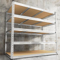 REIBII Garage Shelving, 5 Tier Storage Shelves Load 3020LBS, Adjustable Garage Shelving Heavy Duty, Metal Shelves Unit for Basement, Warehouse, 48" W x 72" H x 24" D, Galvanized-Ruum Studio Home