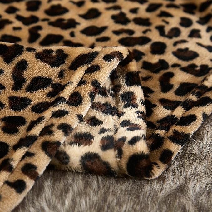 MERRYLIFE Leopard Throw Blanket Decorative Fleece Throw | Ultra-Plush Colorful Oversized | Couch Blanket Travel Lap | Queen Size(90" 90",Cheetah)-Ruum Studio Home
