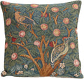 Charlotte Home Furnishings Decorative Tapestry Pillow Cover 14x14 in, Le Pic Vert Couch Throw Pillow Cover, French Country Square Cushion Cases for Living Room Home Decor, Soft Cotton Jacquard Woven-Ruum Studio Home