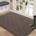 BEQHAUSE Dirt Trapper Door Mat 32" x 48", Doormat Non-Slip Entryway Rugs Washable, Dog Door Mat Stain Resistant and Absorbent Welcome Floor Mat for Front Back Door, Muddy Wet Shoes & Paws, Light Brown-Ruum Studio Home