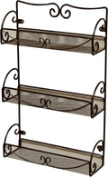 Deco Brothers 3 Tier Wall Mounted Hanging Spice Rack, Bronze-Ruum Studio Home