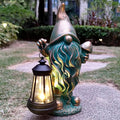 Gnomes Garden Statue Outdoor Décor with Solar Lights Lantern,Gnome Solar Light Figurines Outside Decorations for Yard，Lawn Patio, Balcony, Unique Housewarming Gifts-Ruum Studio Home