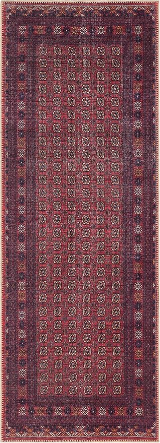 Keen Home Design 2x10 Rug - Machine Washable Runner with Non-Slip Backing, Ideal for Hallway, Entryway, Kitchen, Laundry Room - Vintage, Easy Clean, Durable, Low Pile Rug - (2'6" x 10')-Ruum Studio Home