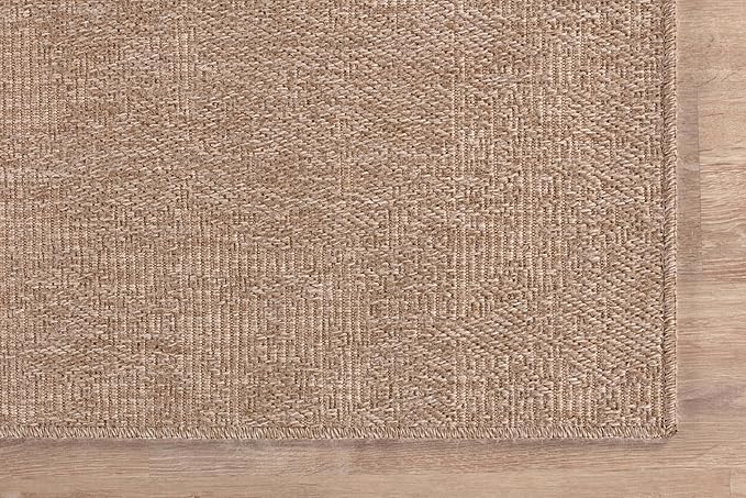 CAMILSON Easy Jute Rug 2x3, Indoor Outdoor Natural Color Fiber Area Rugs for Living Room and Kitchen Rug, Solid Boho Woven Design, Easy-Cleaning, Washable Outside Carpet Alfombras (2 x 3)-Ruum Studio Home