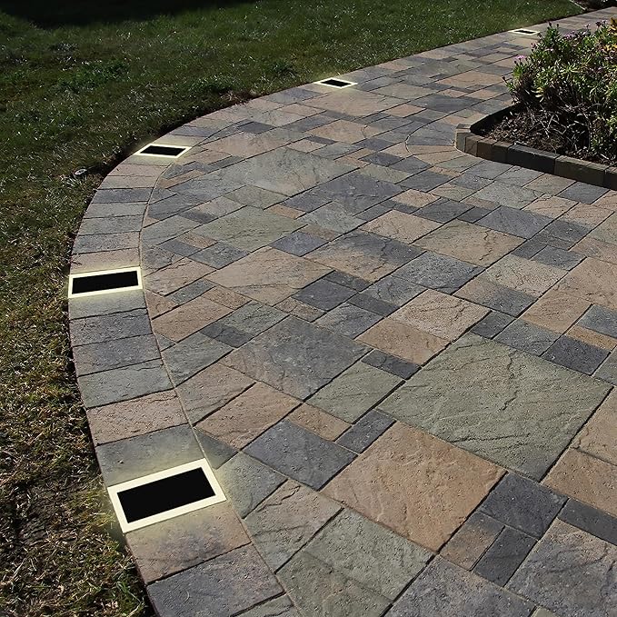 LUMENGY Solar Paver Light 6×9 inch, 5000K, Up to 20 Hours Continuous Lighting, Stainless Steel, Thick Glass, Glare-Free Illumination for Driveways, Pathways & Garden, Waterproof & Drive-Over Rated-Ruum Studio Home