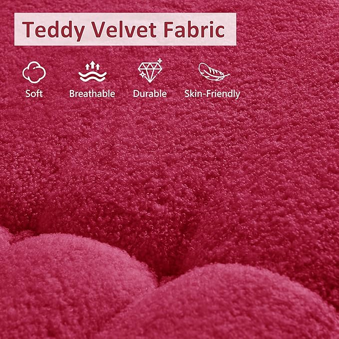 Bean Bag Chair, Oversized Bean Bag Chair for Living Room, Fireside Chair for Adults with Memory Foam Filled, Big Accent Sofa Lounge Floor Sofa for Gaming, Reading, No Assembly Required. (Burgundy)-Ruum Studio Home