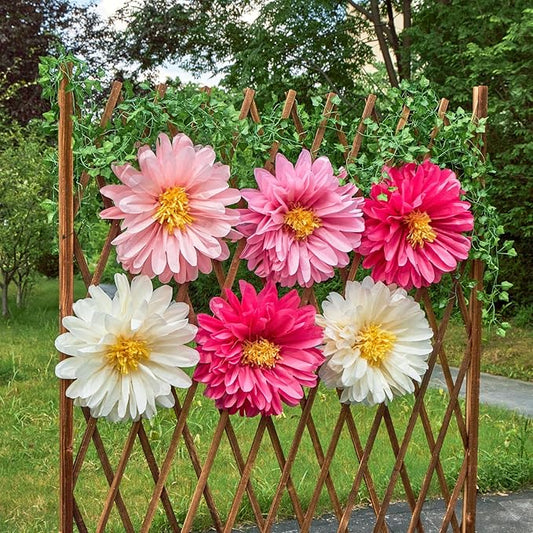 Homarkable 6 Pcs Large Pink Tissue Paper Flowers, 20 Inch Handcrafted Giant Paper Flowers for Spring Summer Party Wedding Birthday Backdrop Baby Shower Nursery Craft Outdoor Wall Decor-Ruum Studio Home