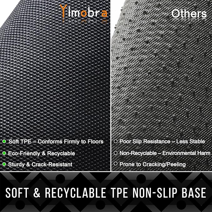 Yimobra Front Door Mat Outdoor Indoor 60x36, All-Season, All-Weather, Heavy Duty Welcome Door Mats Outside Entrance, Non Slip Porch Patio Entrance Mat, Black-Ruum Studio Home