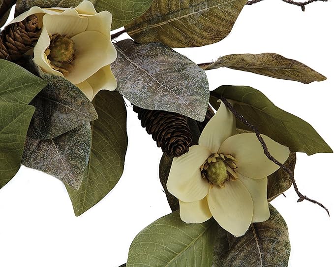 Admired By Nature 24" Magnolia Pine for Home Office Front Door Wreath, Wall Hanging Arrangement Decoration-Ruum Studio Home