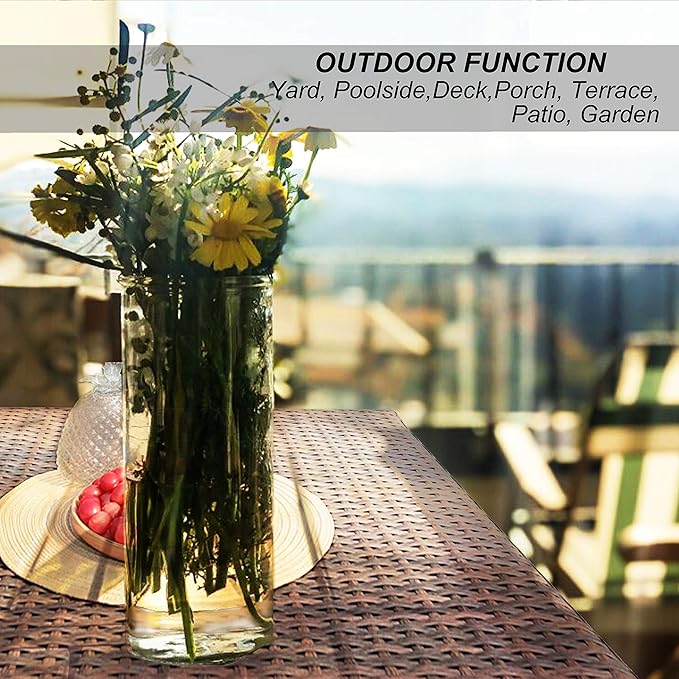 Super Patio Wicker Outdoor Patio Storage Box Waterproof, Rattan Storage Bin Deck Box for Cushions, Garden Tools, 88 Gallon, Brown-Ruum Studio Home