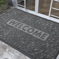Yimobra Welcome Matt Outdoor 60x36, Waterproof All-Season Front Door Mat, All-Weather Doormat, Sturdy Natural Rubber, Fade Resistant, Low Profile, Easy Clean Patio Porch Entryway Mat, Grey-Ruum Studio Home