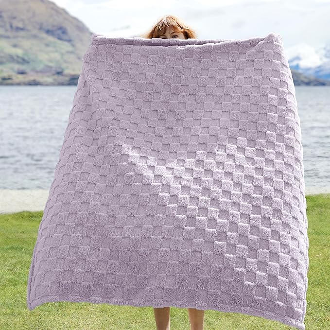 Bedsure GentleSoft Twin Blanket for Bed Lavender Fog - Super Soft Cozy Blankets for Women Men Girls, Cute Fuzzy Fleece Throws for Bedroom Couch, 60x80 Inches-Ruum Studio Home