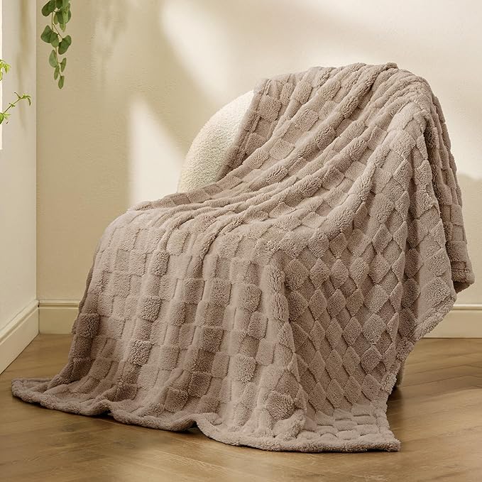 Bedsure GentleSoft Light Taupe Twin XL Blanket for Bed - Super Soft Cozy Fleece Blankets for Women, Cute Throws for Girls, Dorm Room Essentials for Girls Teens Back to School, 66x90 Inches-Ruum Studio Home