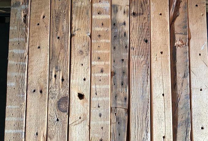 Urban Legacy Reclaimed Barn Beam Deep Shelves | Deep Shelves with Brackets Included, Set of 2 | (Natural Full Profile Bracket, 24" x 11" x 3")-Ruum Studio Home