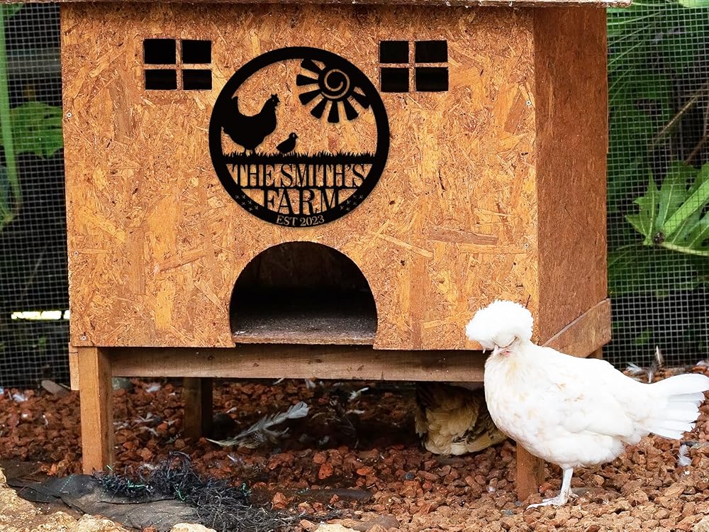 Personalized Chicken Farm Sign, Custom Chicken Coop Signs-Ruum Studio Home