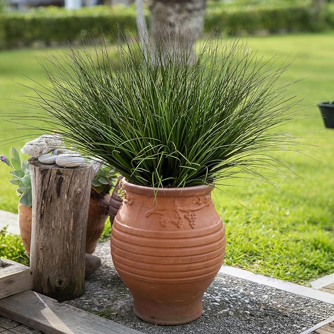 32PCS 17.3" Fake Plants Artificial Wheat Grass Greenery Plastic Plants Fake Grass Artificial Plants for Outdoor Decor Artificial Grass Plant with Greenery Stems for Indoor Home Decoration-Ruum Studio Home