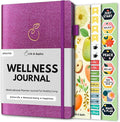 Life & Apples Wellness Journal Planner – Food Log, Fitness Tracker, Habit Tracker, Weight Loss Journal for Diet Tracking and Health Goals, Undated, Size A5 Purple-Ruum Studio Home