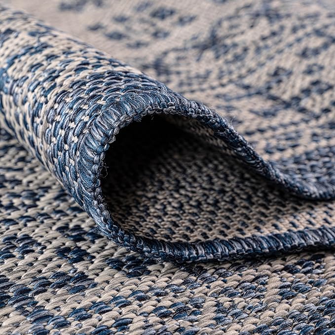 Keen Home Design Terrace Outdoor Area Rug - 5x8 Washable Indoor/Outdoor Rug for Patio, Kitchen, Balcony, Beach, Garden, Deck and Porch, Size: 5'3"x7'7"-Ruum Studio Home