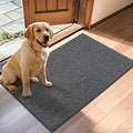 JSEI Dirt Trapper Door Mat 32"x48" Non-Slip Washable Entrance Mat, Dog Doormats, Absorbent & Fade-Resistant Floor Mats, Low Profile Welcome Mats for Entryway, Front Door, and Inside Entrance,Dark Grey-Ruum Studio Home