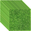 Elcoho 10 Pieces Fake Grass for Crafts Fairy Garden 6 x 6 Inches Artificial Garden Grass for Miniature Ornament Dollhouse DIY Decoration-Ruum Studio Home