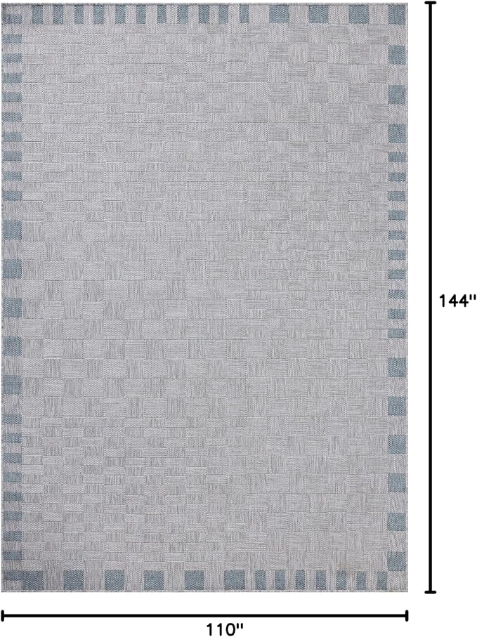 Loloi Amber Lewis Topanga Collection TOP-07 Silver/Blue 9'-2" x 12'-0" Indoor/Outdoor Area Rug-Ruum Studio Home
