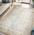 Keen Home Design 8x10 Rug - Machine Washable Area Rug with Non-Slip Backing, Ideal for Living Room, Dining Room, Bedroom - Vintage, Easy Clean, Durable, Low Pile Rug - (8' x 10')-Ruum Studio Home
