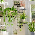 Rotating Wall Plant Shelves Versatile Window Plant Shelf for Indoor Plants Bathroom Living Room Use Wall Planter with Durable Metal Material 4 Pots-Ruum Studio Home