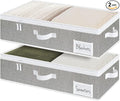StorageWorks Under Bed Storage Containers with Handles and Label Holder, 2 Pack Ultra-thick Fabric Underbed Bins, Closet Organizer for Clothes, Blankets, Sweater-Ruum Studio Home