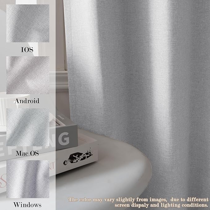 120" Wx108 L Linen Room Divider Drapes for Doorway/Glass Window/Sliding Door/Patio, Extra Wide Pinch Pleated Full Blackout Curtains for Girls Boys Teen Kids Room, 1 Panel, Silver Grey-Ruum Studio Home