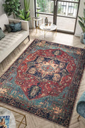 Keen Home Design 8x10 Rug - Machine Washable Area Rug with Non-Slip Backing, Ideal for Living Room, Dining Room, Bedroom - Vintage, Easy Clean, Durable, Low Pile Rug - (8' x 10')-Ruum Studio Home