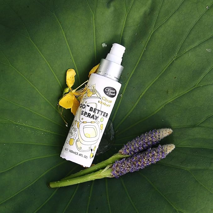 Clean-n-Fresh Toilet Spray, 6.8 Fl.oz Poo Spray | Up to 400+ Uses, 100% Natural Plant Essential Oil Citrus Scent, Bathroom Deodorizer-Ruum Studio Home