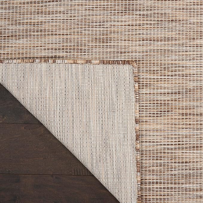Nourison Positano Indoor-Outdoor Beige 9' x 12' Area Rug, Easy Cleaning, Non Shedding, Bed Room, Living Room, Dining Room, Backyard, Deck, Patio (9x12)-Ruum Studio Home