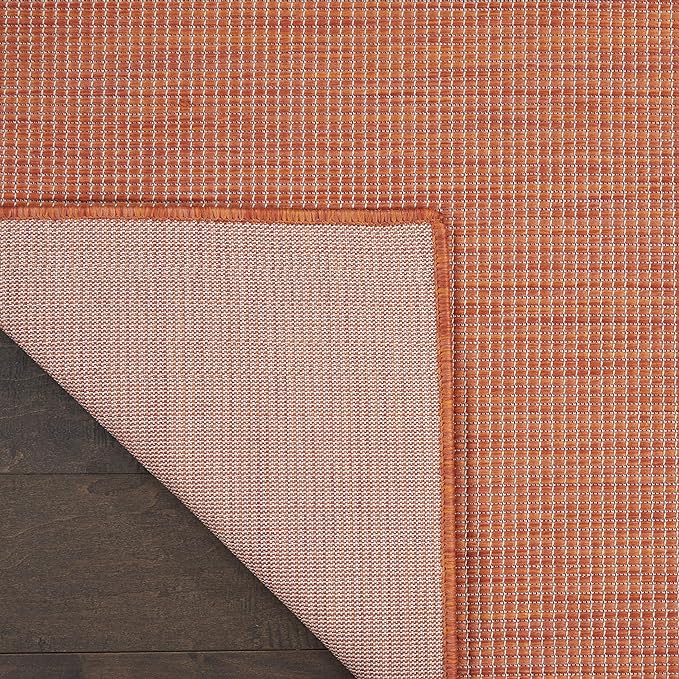 Nourison Positano Indoor-Outdoor Terracotta 4' x 6' Area Rug, Easy Cleaning, Non Shedding, Bed Room, Living Room, Dining Room, Backyard, Deck, Patio (4x6)-Ruum Studio Home