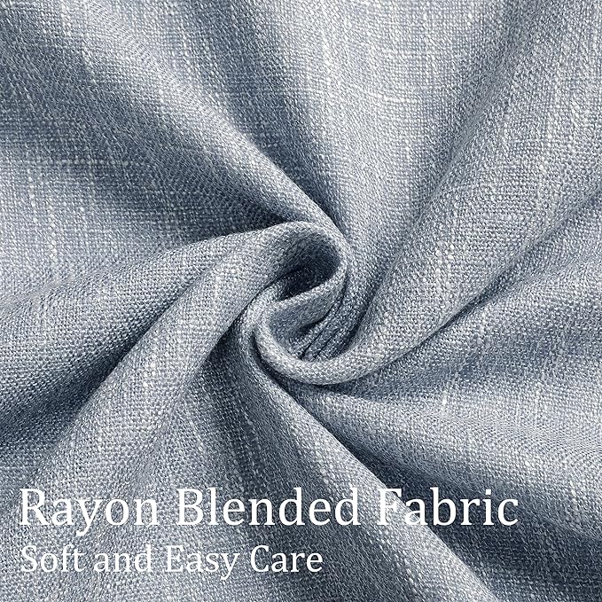 Vision Home Chambray Blue Pinch Pleated Full Blackout Curtains Room Darkening Window Curtains 84 inch for Living Room Bedroom Thermal Insulated Pinch Pleat Drapes with Hooks Back Tab 2 Panel 40"Wx84"L-Ruum Studio Home