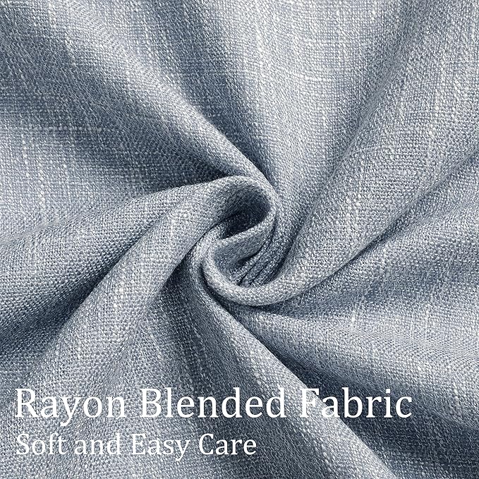 Vision Home Chambray Blue Pinch Pleated Full Blackout Curtains Room Darkening Window Curtains 90 inch for Living Room Bedroom Thermal Insulated Pinch Pleat Drapes with Hooks Back Tab 2 Panel 40"Wx90"L-Ruum Studio Home