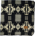 Inca Aztec Throw, Queen, King Blanket | Southwest Indian Navajo Boho Style | Native Cover for Camping, Bedding, Couch, Vanlife | Faux Alpaca, Lightweight, Hypoallergenic (Obsidian Black, Throw)-Ruum Studio Home