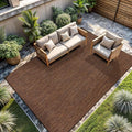 CAMILSON Outdoor Rug 8x10 Modern Area Rugs for Indoor and Outdoor Patios and Porches - Waterproof, Washable, Non-Shedding, Easy-to-Clean Outside Carpet (8 x 10, Solid - Gold)-Ruum Studio Home