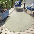 Keen Home Design Terrace Outdoor Round Rug - 5ft Round Washable Indoor/Outdoor Rug for Patio, Kitchen, Balcony, Beach, Garden, Deck and Porch, Size: 5'3" Round-Ruum Studio Home