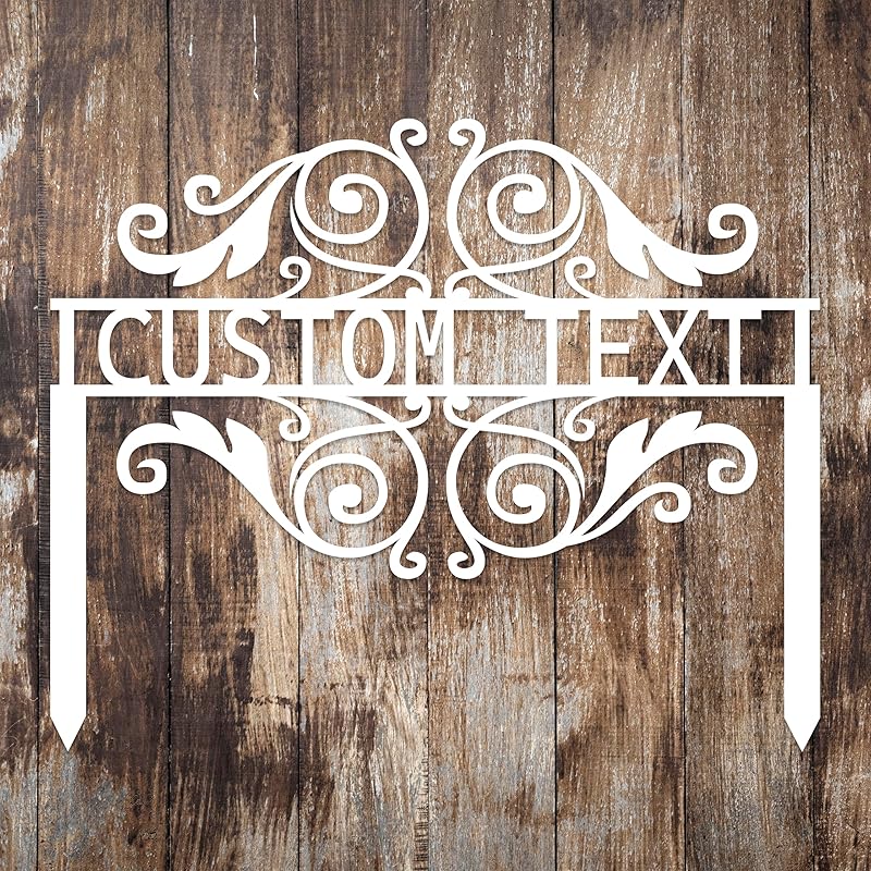 Personalized Metal Garden Sign with Stake, Custom Garden Decor for Outdoor, Custom Family Name Sign, Patio Decorations, Lawn Art, Farmhouse Decorative, Welcome Garden Sign, Housewarming Gift-Ruum Studio Home
