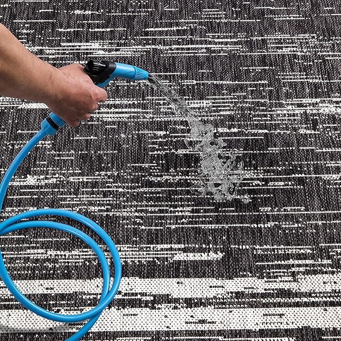 Keen Home Design Outdoor Runner Rug - 2x8 Washable Indoor/Outdoor Rug for Patio, Balcony, Kitchen, Garden, Beach, Deck and Porch. Size: 2'2" x 7'7"-Ruum Studio Home