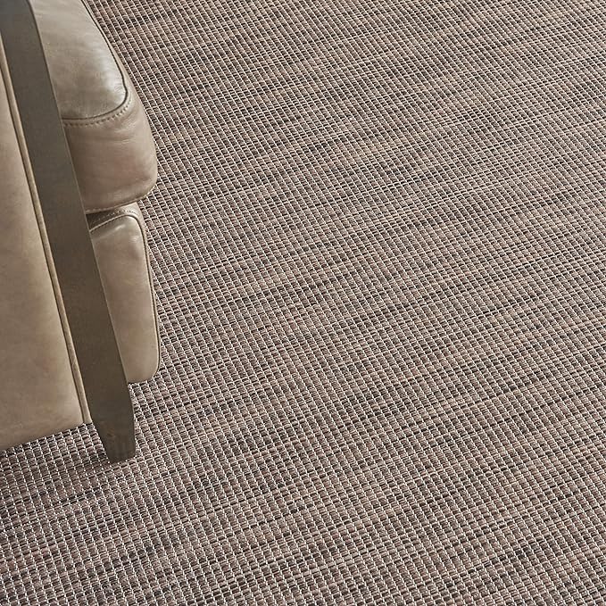 Nourison Positano Indoor/Outdoor Natural 2'2" x 12' Area Rug, Easy Cleaning, Non Shedding, Bed Room, Living Room, Dining Room, Backyard, Deck, Patio (2x12)-Ruum Studio Home
