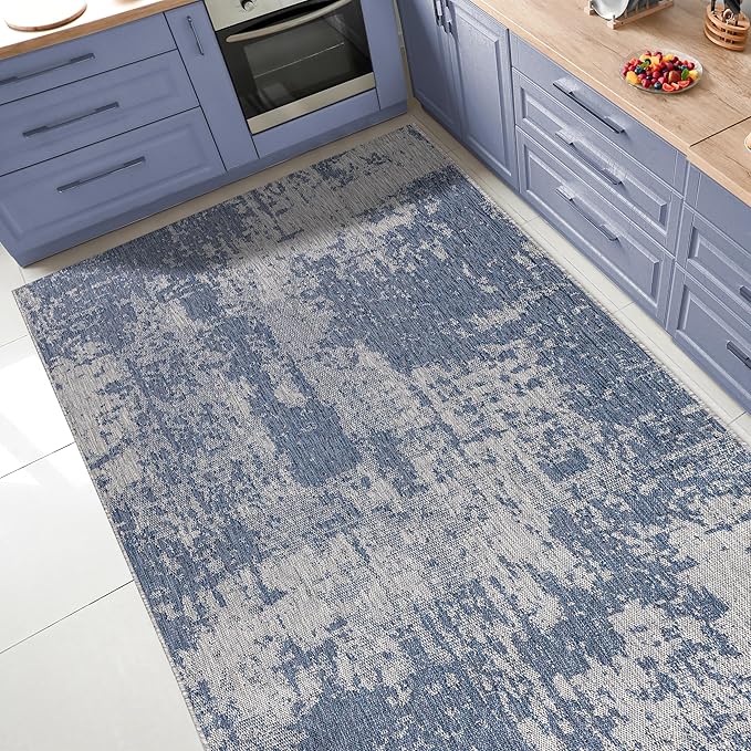 Keen Home Design Terrace Outdoor Area Rug - 9x12 Washable Indoor/Outdoor Rug for Patio, Kitchen, Balcony, Beach, Garden, Deck and Porch, Size: 8'10"x12'-Ruum Studio Home