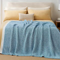 Joiedomi Twin Blanket for Couch Bed Sofa, Blue Knitted Blankets Gifts for Women Mom Girls, Cozy Cute Soft Throw Home Room Decor Aesthetic for Women Mothers Birthday Gifts 60x80 Inches-Ruum Studio Home