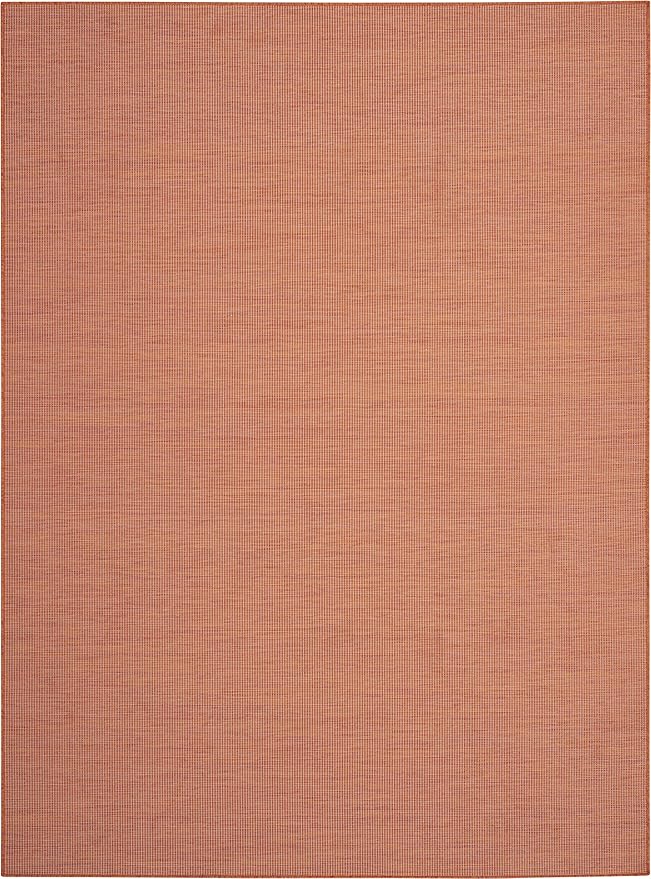 Nourison Home Positano 7' x 10' Terracotta Fabric Modern Area Rug (7' x 10')-Ruum Studio Home